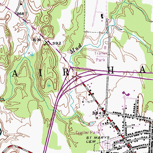 Topographic Map of Interchange 2, VT