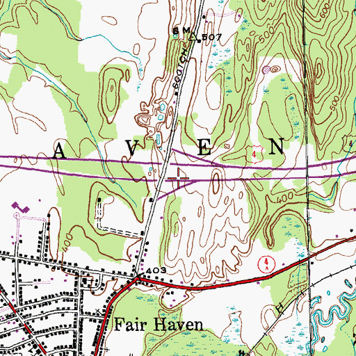 Topographic Map of Interchange 3, VT