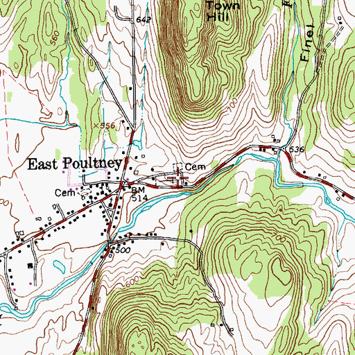 Topographic Map of Jewish Cemetery, VT