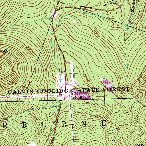 Topographic Map of Killington Golf Course, VT