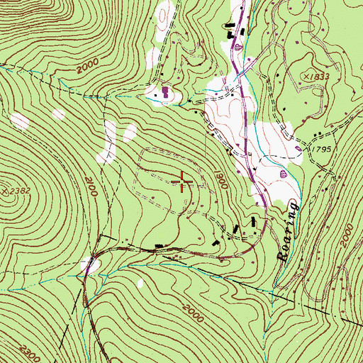 Topographic Map of Killington Village, VT