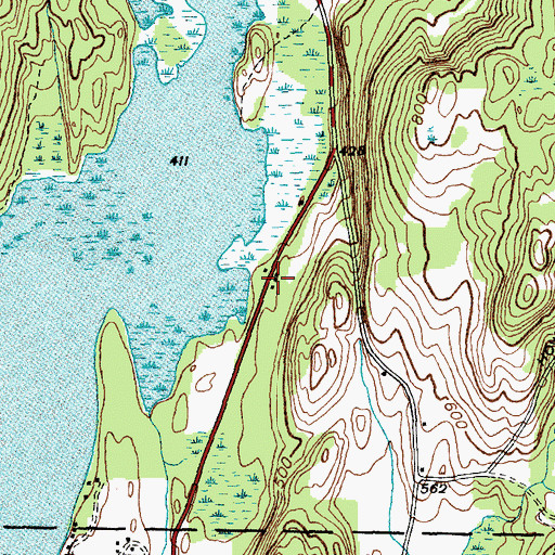 Topographic Map of Lake Bomoseen Campground, VT