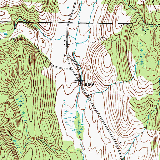 Topographic Map of Lincoln Cemetery, VT