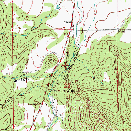Topographic Map of Cronk Gulch, CO