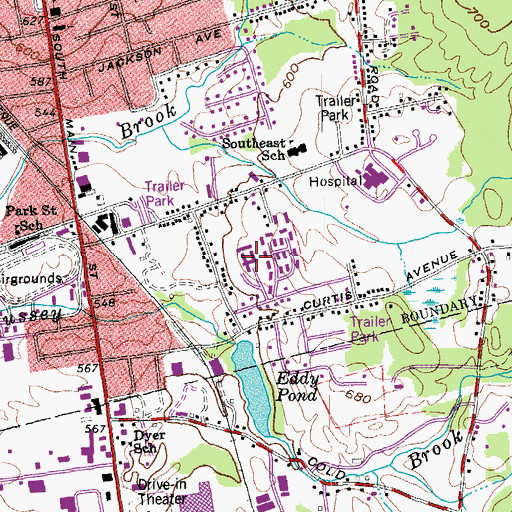 Topographic Map of McKerley Health Care Center, VT