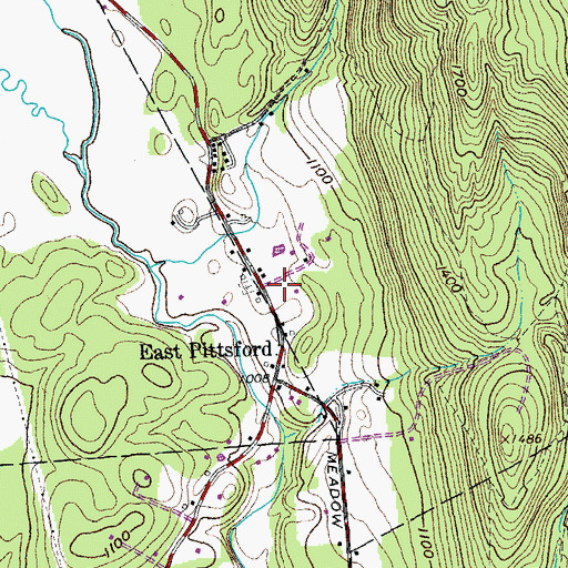 Topographic Map of Mendon Fish and Game Club, VT