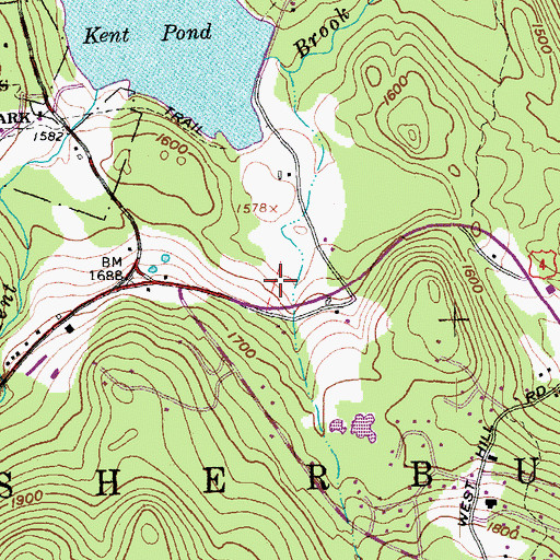 Topographic Map of Mountain Meadows Ski Touring Center, VT