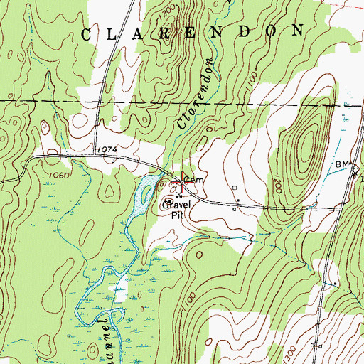 Topographic Map of Noble Cemetery, VT