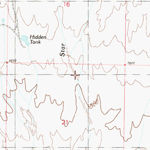 Topographic Map of Box Wash, AZ
