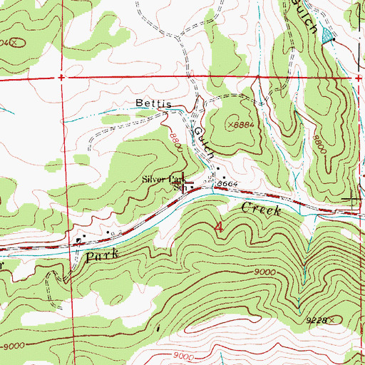 Topographic Map of Silver Park School, CO