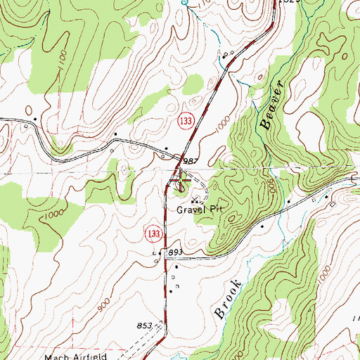 Topographic Map of Northeast Cemetery, VT