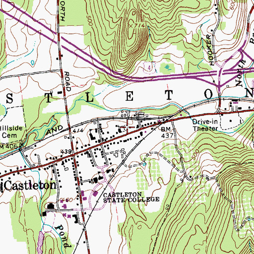 Topographic Map of Old Burying Ground, VT