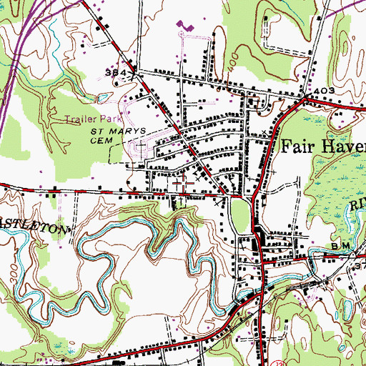 Topographic Map of Old North Half Cemetery, VT