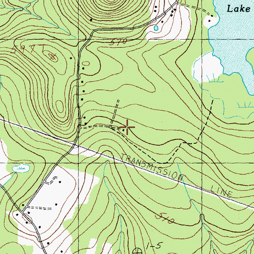 Topographic Map of Park Meadows Camping Area, VT