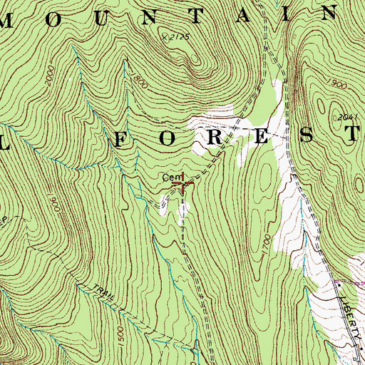 Topographic Map of Parmenter Cemetery, VT
