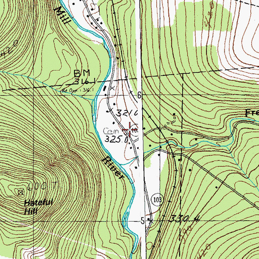 Topographic Map of Pelsue-Jarvary Cemetery, VT