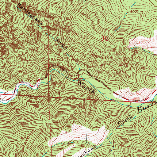 Topographic Map of Rattlesnake Gulch, CO