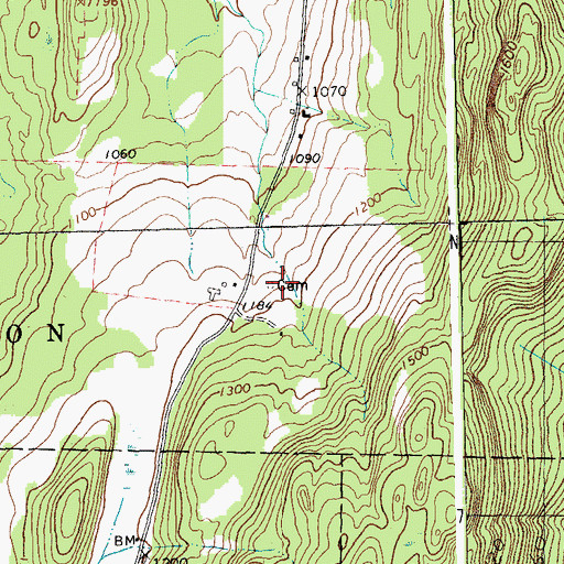 Topographic Map of Potter Cemetery, VT