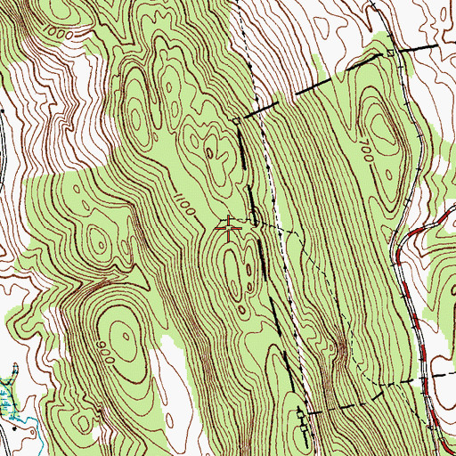 Topographic Map of Proctor Village Municipal Forest, VT