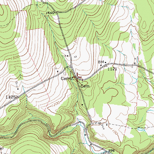 Topographic Map of Quaker - Staples Farm Cemetery, VT