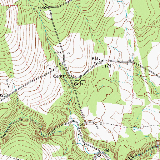 Topographic Map of Red School House Cemetery, VT