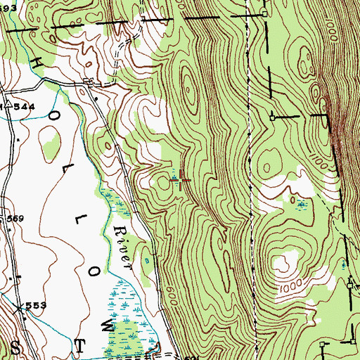 Topographic Map of Rutland Municipal Forest, VT