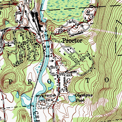 Topographic Map of Saint Dominicks Cemetery, VT