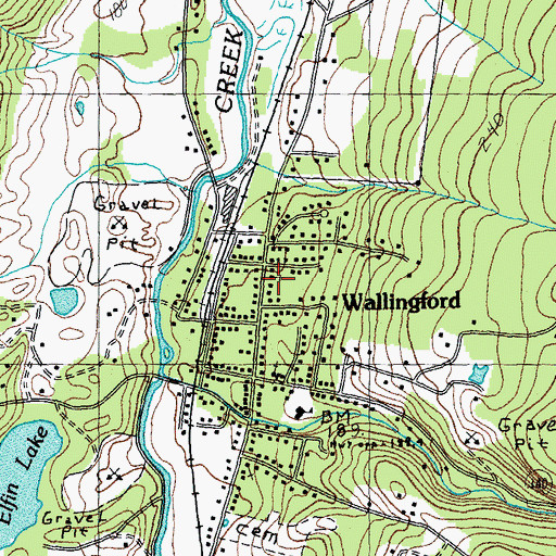 Topographic Map of Saint Patricks Church, VT