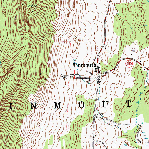 Topographic Map of Sawyer Cemetery, VT