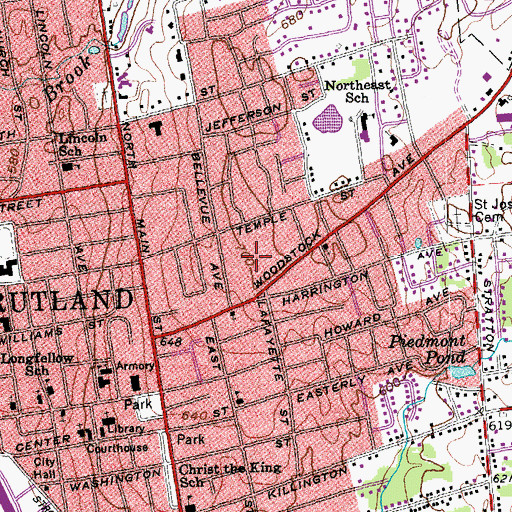 Topographic Map of Senior Citizens Center, VT