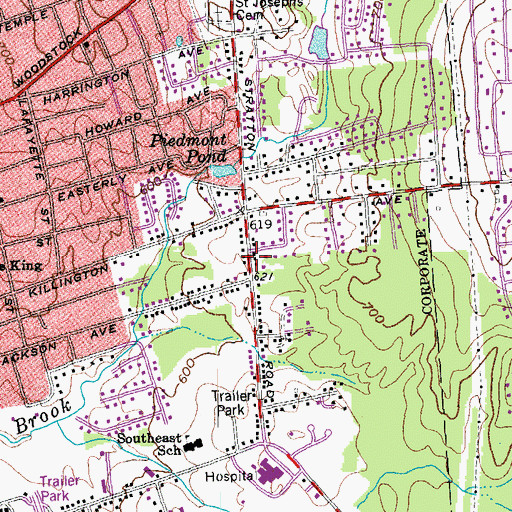 Topographic Map of Seventh Day Adventist Church, VT