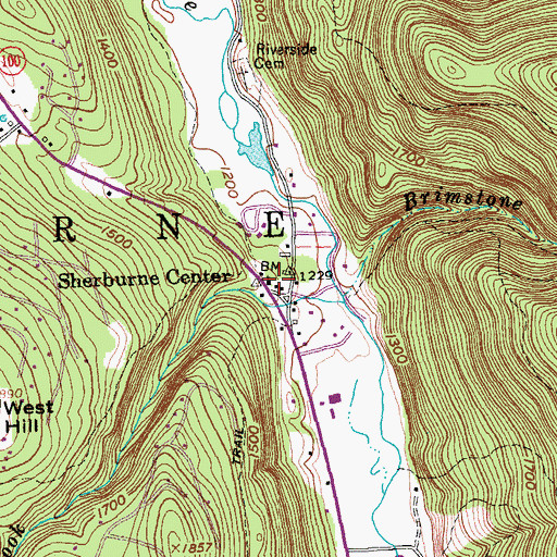 Topographic Map of Sherburne Church of Christ, VT