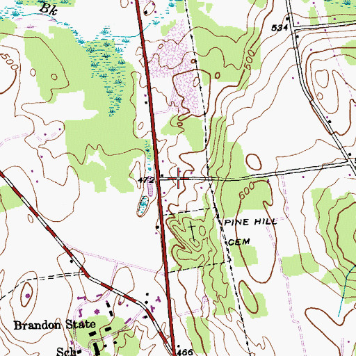 Topographic Map of Smoke Rise Family Campground, VT