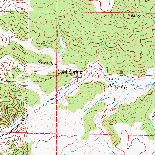 Topographic Map of Cold Spring, CO