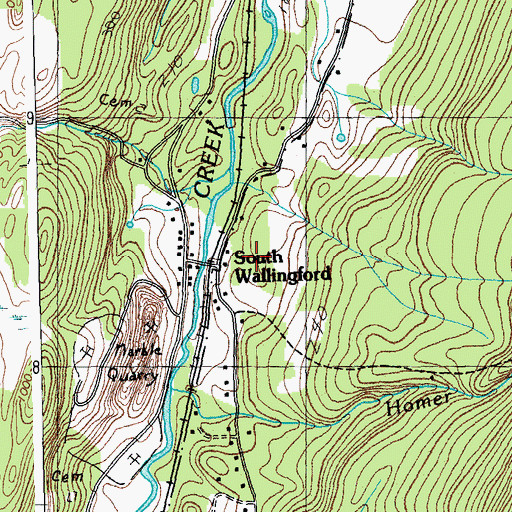 Topographic Map of Stafford Cemetery, VT