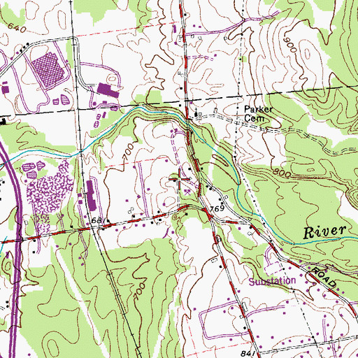 Topographic Map of Spafford Cemetery, VT
