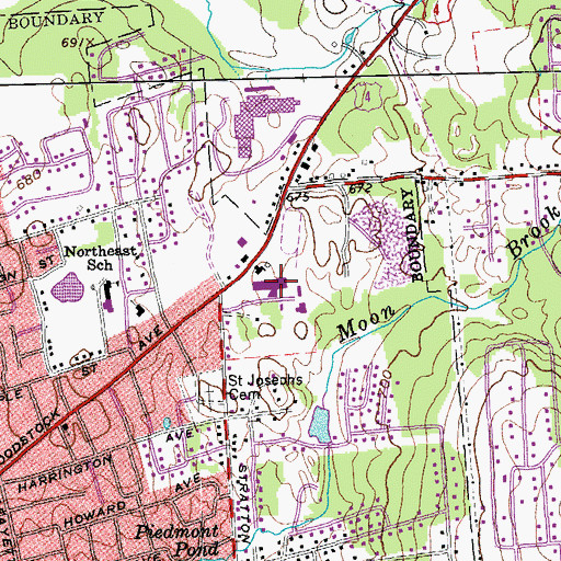 Topographic Map of Stafford Technical Center, VT
