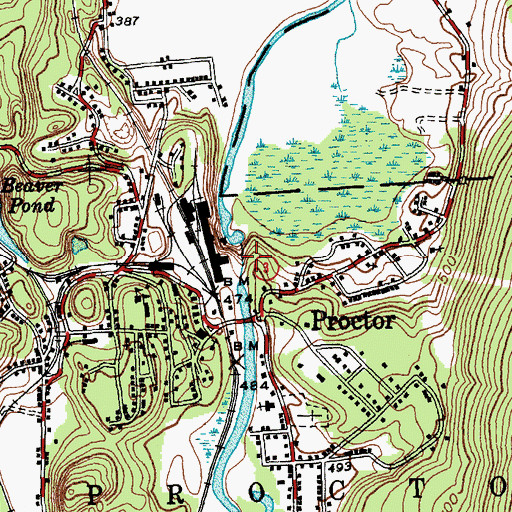 Topographic Map of Sutherland Falls, VT