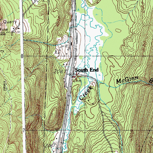 Topographic Map of Tabor Cemetery, VT