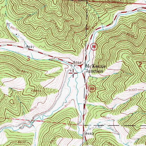 Topographic Map of South Fork North Hardscrabble Creek, CO