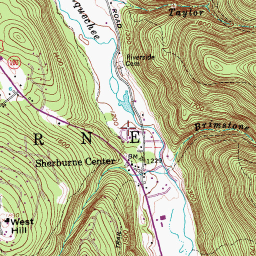 Topographic Map of Valley Park, VT