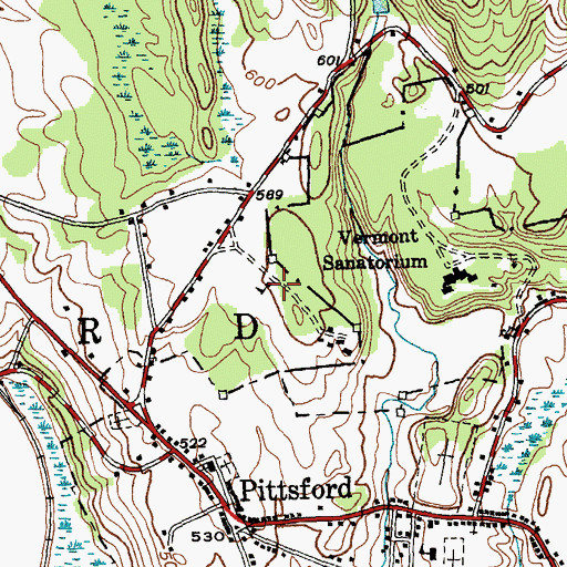 Topographic Map of Vermont Police Academy, VT