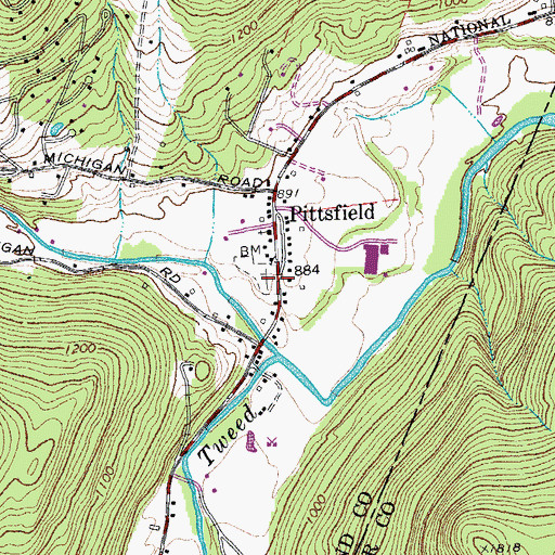 Topographic Map of Village Cemetery, VT