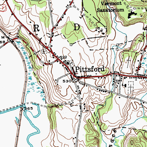 Topographic Map of Walker Memorial Library, VT