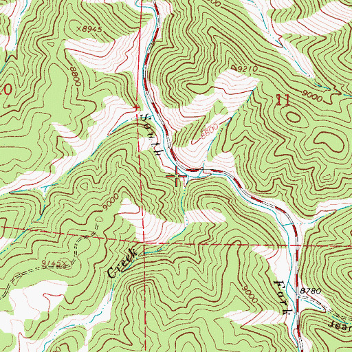 Topographic Map of Bishop Creek, CO