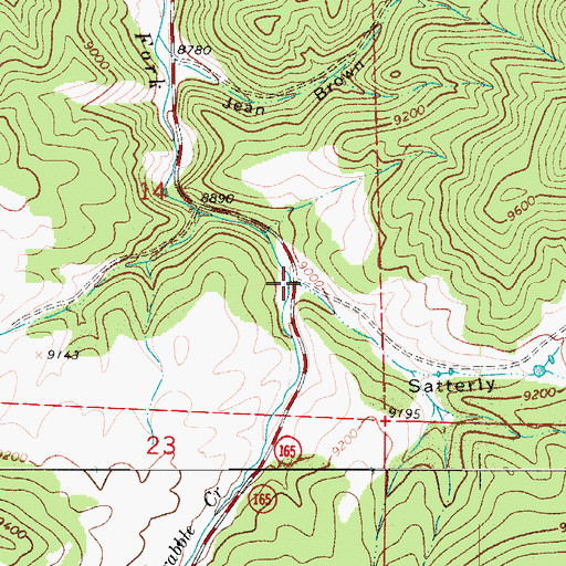 Topographic Map of Satterly Gulch, CO