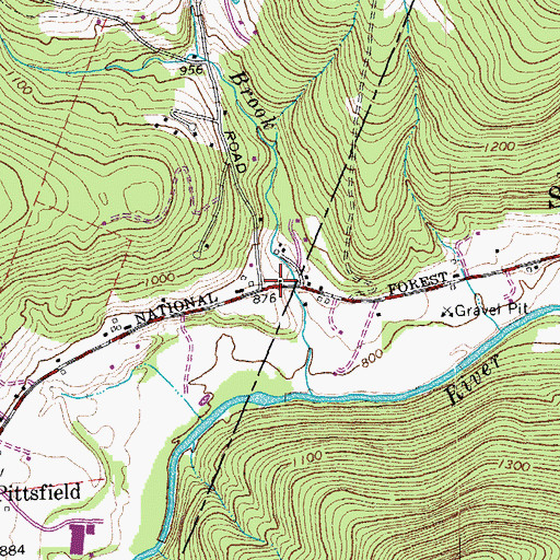 Topographic Map of White School (historical), VT