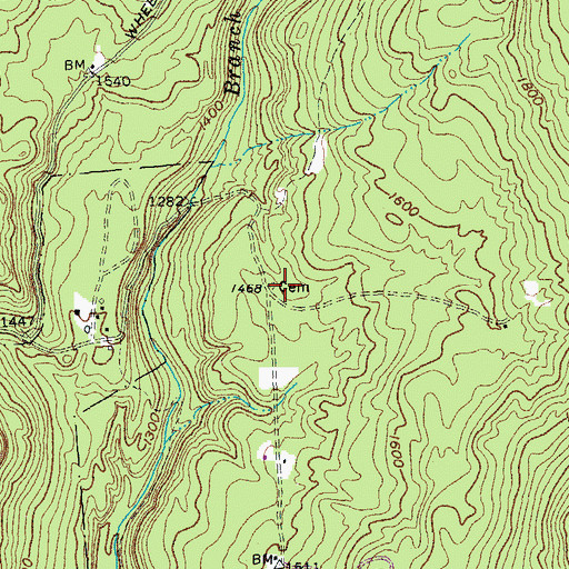 Topographic Map of Wilkins Cemetery, VT