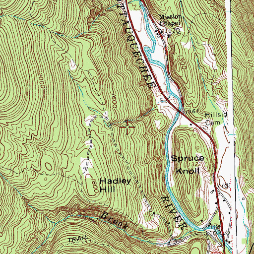 Topographic Map of Wood - Clement Episcopal Cemetery, VT
