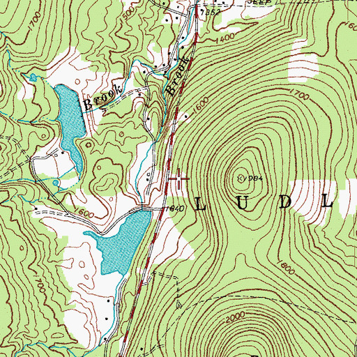 Topographic Map of Barton School (historical), VT